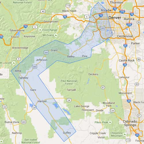 Chimney Doctors of Colorado Service Area Map