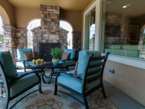 Enjoy the coming warm weather with an outdoor fireplace