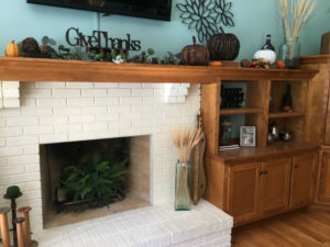 Fall Fireplace Decoration - Conifer CO - Chimney Doctors of Colorado fall decorated mantel