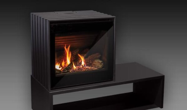 Stock Image - Enviro The Cube Enviro Gas Freestanding & Legs & Traditional Stove - Chimney Doctors of Colorado