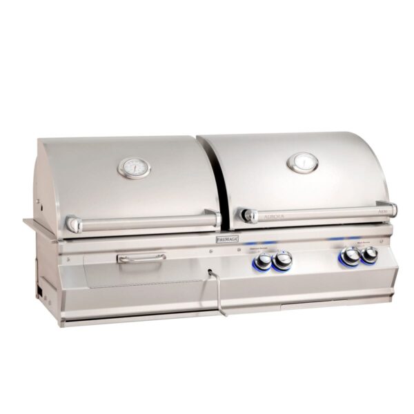 Stock Image - Fire Magic - Aurora A830i Gas/Charcoal Combo Built-In Grill Fire Magic - Chimney Doctors of Colorado