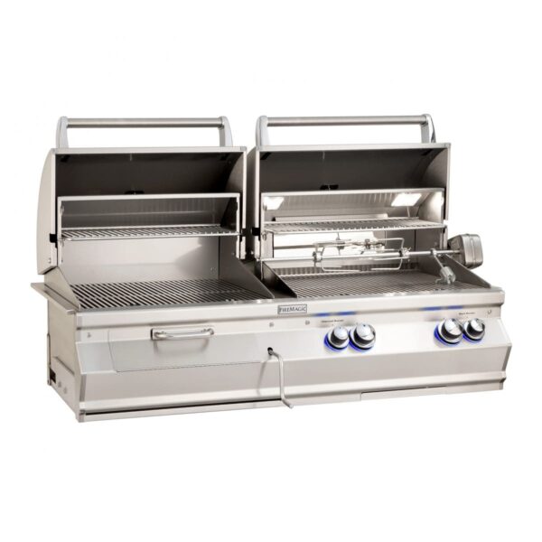 Stock Image - Fire Magic - Aurora A830i Gas/Charcoal Combo Built-In Grill Fire Magic - Chimney Doctors of Colorado