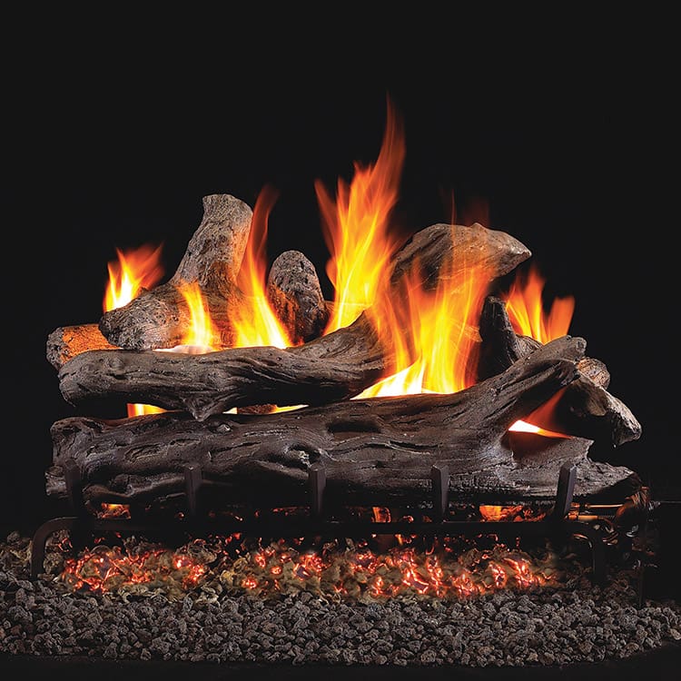 Stock Image - Peterson - Coastal Driftwood Real Fyre Gas Vented Gas Log Set Log Set & Burner - Chimney Doctors of Colorado