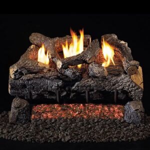 Stock Image - Peterson - Evening Fyre Charred Real Fyre Gas Vent-Free Gas Log Set Log Set & Burner - Chimney Doctors of Colorado