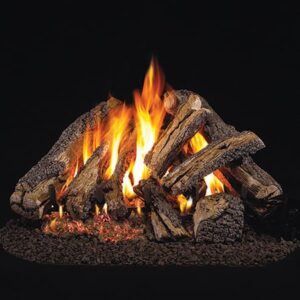 Stock Image - Peterson - Western Campfyre Real Fyre Gas Vented Gas Log Set Log Set & Burner - Chimney Doctors of Colorado