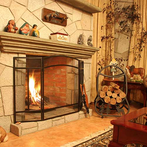 Wood Burning Fireplace