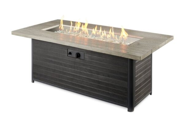 Stock Image - The Outdoor GreatRoom - Cedar Ridge Linear Gas Fire Pit Table The Outdoor Greatroom Company Gas Fire Table - Chimney Doctors of Colorado