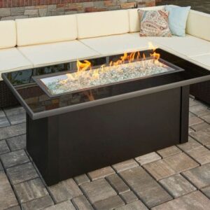 Stock Image - The Outdoor GreatRoom - Monte Carlo Linear Gas Fire Pit Table The Outdoor Greatroom Company Gas Fire Table - Chimney Doctors of Colorado