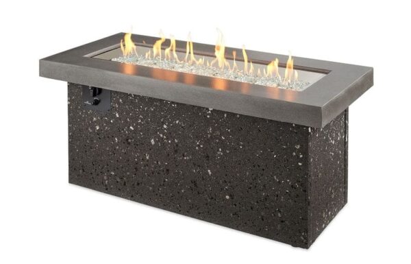 Stock Image - The Outdoor GreatRoom - Grey Key Largo Linear Gas Fire Pit Table The Outdoor Greatroom Company Gas Fire Table - Chimney Doctors of Colorado