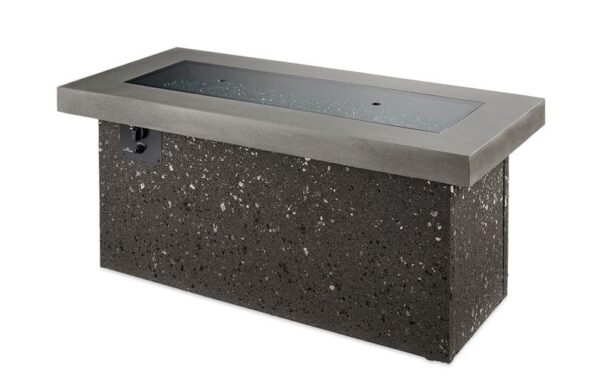 Stock Image - The Outdoor GreatRoom - Grey Key Largo Linear Gas Fire Pit Table The Outdoor Greatroom Company Gas Fire Table - Chimney Doctors of Colorado