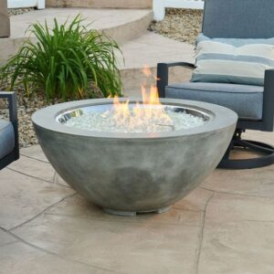 Stock Image - The Outdoor GreatRoom - Natural Grey Cove 42" Round Gas Fire Pit Bowl The Outdoor Greatroom Company Gas Fire Table - Chimney Doctors of Colorado