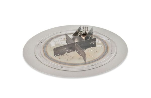 Stock Image - The Outdoor GreatRoom - 20" Round Crystal Fire Plus Gas Burner Insert and Plate Kit with Direct Spark Ignition (LP) The Outdoor Greatroom Company Gas Burner Insert - Chimney Doctors of Colorado