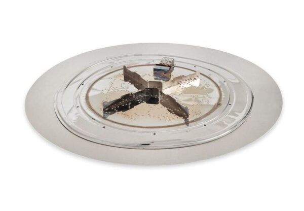 Stock Image - The Outdoor GreatRoom - 20" Round Crystal Fire Plus Gas Burner Insert and Plate Kit The Outdoor Greatroom Company Gas Burner Insert - Chimney Doctors of Colorado