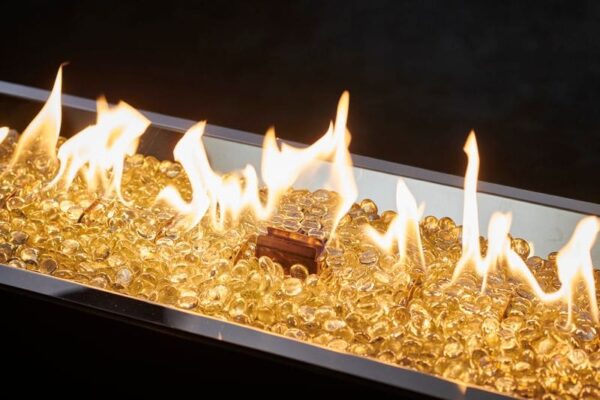 Stock Image - The Outdoor GreatRoom - 12" x 108" Linear Crystal Fire Plus Gas Burner with Direct Spark Ignition (NG) The Outdoor Greatroom Company Gas Burner - Chimney Doctors of Colorado