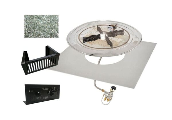 Stock Image - The Outdoor GreatRoom - 24" x 24" Square Do-it-Yourself Crystal Fire Plus Gas Burner Kit The Outdoor Greatroom Company Gas Burner - Chimney Doctors of Colorado