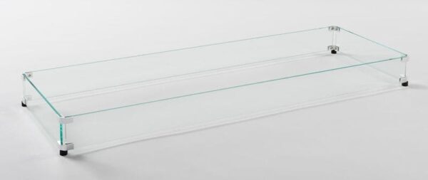 Stock Image - The Outdoor GreatRoom -  12" x 64" Linear Glass Wind Guard The Outdoor Greatroom Company Fire Pit Accessory - Chimney Doctors of Colorado