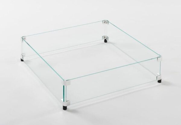 Stock Image - The Outdoor GreatRoom - 16" x 16" Square Glass Wind Guard The Outdoor Greatroom Company Fire Pit Accessory - Chimney Doctors of Colorado