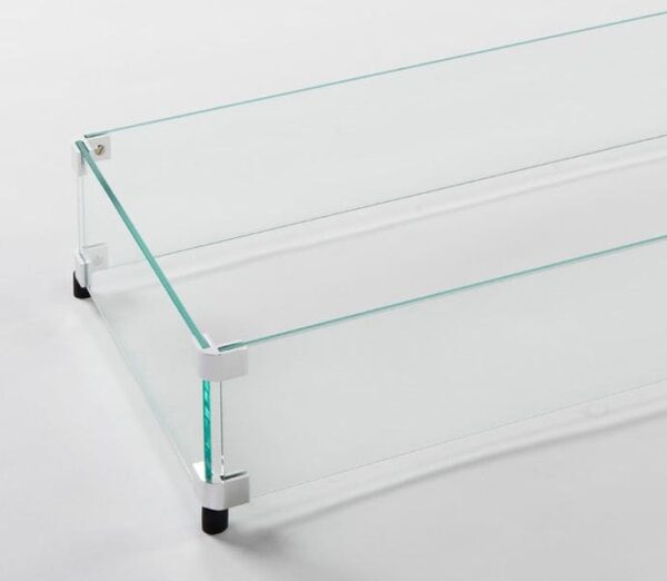 Stock Image - The Outdoor GreatRoom -  12" x 108" Linear Glass Wind Guard The Outdoor Greatroom Company Fire Pit Accessory - Chimney Doctors of Colorado