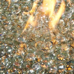 Stock Image - The Outdoor GreatRoom - Clear Tempered Fire Glass Gems The Outdoor Greatroom Company Media - Chimney Doctors of Colorado
