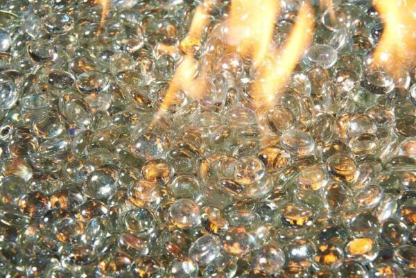 Stock Image - The Outdoor GreatRoom - Clear Tempered Fire Glass Gems The Outdoor Greatroom Company Media - Chimney Doctors of Colorado