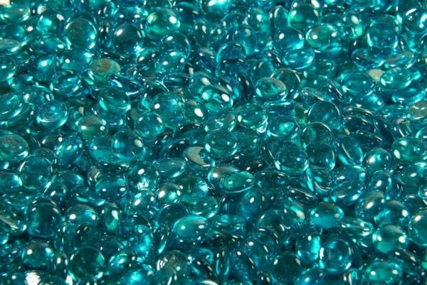 Stock Image - The Outdoor GreatRoom - Aqua Marine Tempered Fire Glass Gems The Outdoor Greatroom Company Media - Chimney Doctors of Colorado