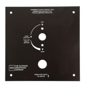 Stock Image - The Outdoor GreatRoom - 6.375" x 6.375" Square Control Panel for Crystal Fire Plus Gas Burners The Outdoor Greatroom Company Fire Pit Accessory - Chimney Doctors of Colorado
