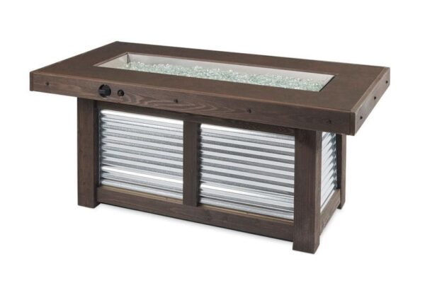 Stock Image - The Outdoor GreatRoom - Denali Brew Linear Gas Fire Pit Table The Outdoor Greatroom Company Gas Fire Table - Chimney Doctors of Colorado