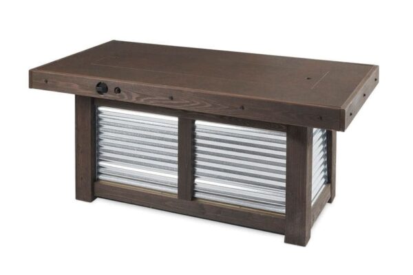 Stock Image - The Outdoor GreatRoom - Denali Brew Linear Gas Fire Pit Table The Outdoor Greatroom Company Gas Fire Table - Chimney Doctors of Colorado