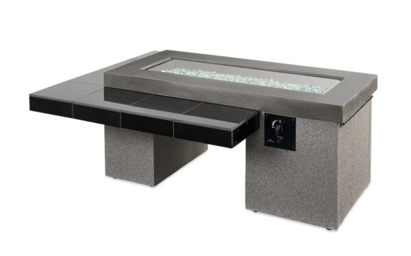 Stock Image - The Outdoor GreatRoom - Black Uptown Linear Gas Fire Pit Table The Outdoor Greatroom Company Gas Fire Table - Chimney Doctors of Colorado