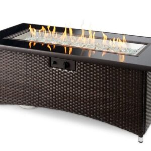Stock Image - The Outdoor GreatRoom - Balsam Montego Linear Gas Fire Pit Table The Outdoor Greatroom Company Gas Fire Table - Chimney Doctors of Colorado