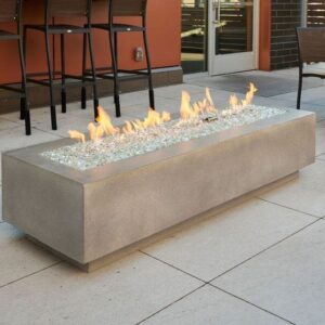 Stock Image - The Outdoor GreatRoom - Natural Grey Cove 72" Linear Gas Fire Table The Outdoor Greatroom Company Gas Fire Table - Chimney Doctors of Colorado