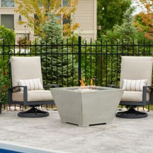 Stock Image - The Outdoor GreatRoom - Cove Square Gas Fire Pit Bowl The Outdoor Greatroom Company Gas Fire Table - Chimney Doctors of Colorado