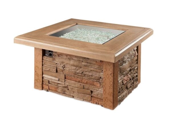 Stock Image - The Outdoor GreatRoom - Sierra Square Gas Fire Pit Table The Outdoor Greatroom Company Gas Fire Table - Chimney Doctors of Colorado
