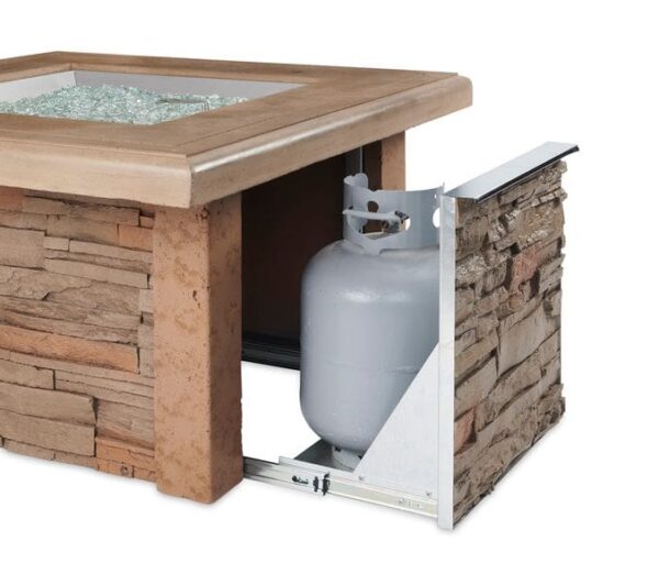Stock Image - The Outdoor GreatRoom - Sierra Square Gas Fire Pit Table The Outdoor Greatroom Company Gas Fire Table - Chimney Doctors of Colorado