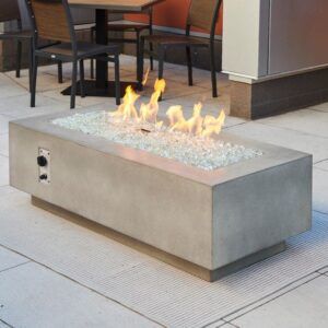 Stock Image - The Outdoor GreatRoom - Natural Grey Cove 54" Linear Gas Fire Table The Outdoor Greatroom Company Gas Fire Table - Chimney Doctors of Colorado