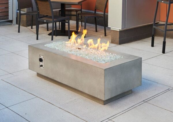 Stock Image - The Outdoor GreatRoom - Natural Grey Cove 54" Linear Gas Fire Table The Outdoor Greatroom Company Gas Fire Table - Chimney Doctors of Colorado