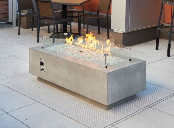 Stock Image - The Outdoor GreatRoom - Natural Grey Cove 54" Linear Gas Fire Table The Outdoor Greatroom Company Gas Fire Table - Chimney Doctors of Colorado